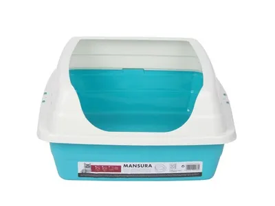 Litiera din plastic cu margine de protectie, 49 x 39 x 18 cm