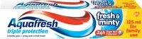 Aquafresh Triple Protection Pastă de dinţi Fresh & Minty, albastru, 125 ml