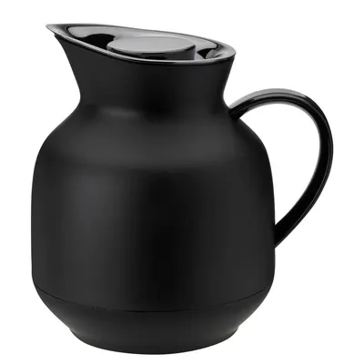 Cană termos negru din plastic 1 l Amphora – Stelton