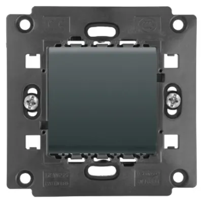 Intrerupator 1P 250V ac - 16AX - Standard englez - 16 AX - 1 modul - BLACK - CProiector HORUS