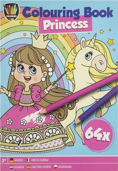Carte de colorat Grafix Colouring - Prinţesă, A5, 64 file