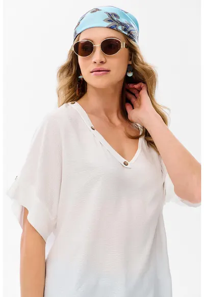 Tricou Yasumi lejer cu decolteu in V