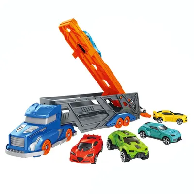 Camion transportator cu platforma si 6 masinute ZY1237861