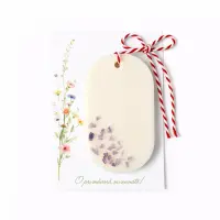 Mărțișor parfumat „Ametist” din ceară de soia – odorizant dulap - Trandafir de Damasc & Santal