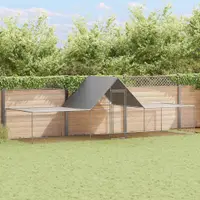 vidaXL Coteț pentru păsări, 6 x 2 x 2 m, oțel galvanizat