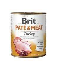BRIT Pate&amp;Meat turkey 800 g Conserva pateu pentru caini, cu curcan