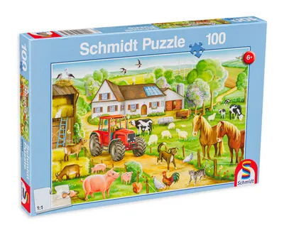 Puzzle Schmidt din 100 de piese - Aventuri la ferma