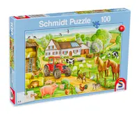 Puzzle Schmidt din 100 de piese - Aventuri la ferma