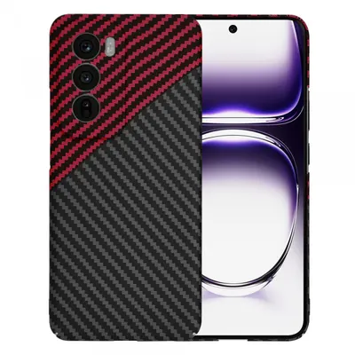 Husa pentru Oppo Reno12, Techsuit, Carbonite FiberShell, Neagra Rosie