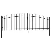 vidaXL Poartă de gard cu ușă dublă Woerden cu vârf tip suliță 400x149,5 cm