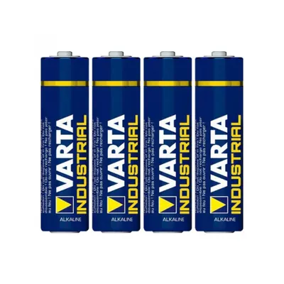 Set 2 x 4 Baterii Alcaline Industriale AA Varta Industrial Pro, R6 Infoliate