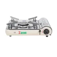 Aragaz Camping din Inox, Aprindere Electrica, Lungime 33 cm, Crem