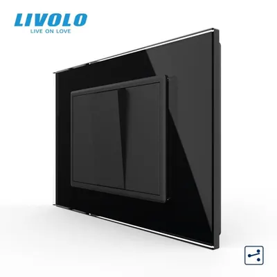 Intrerupator mecanic simplu cap scara, 3M, cu rama sticla Negru