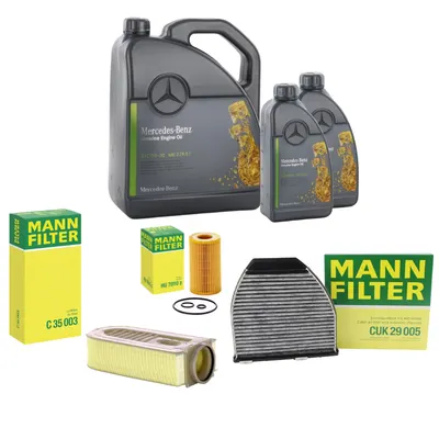 Pachet Revizie Ulei Mercedes-Benz + Filtre Mann pentru Mercedes-Benz C220CDI W204 163cp