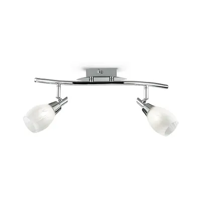 Aplica Soffio 2 becuri, dulie G9, L:400 mm, H:210 mm, Nichel satinat