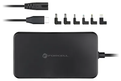 Încărcător Forcell - F-Energy E856, 90W, USB-C, 6 conectori, negru
