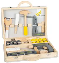 Set de joaca din lemn Small Foot - trusa cu instrumente, 44 de piese