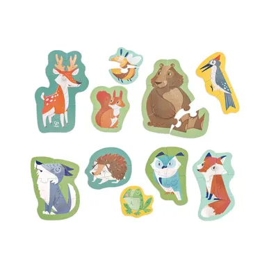 Puzzle cu animale salbatice Hape Forest Friends 40 piese
