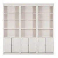 Bibliotecă albă din lemn de pin 222x223 cm Anita – Støraa