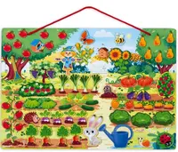 Puzzle magnetic Janod - Gradina mea, 70 de piese