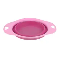 Bol pliabil, din silicon, pentru animale, 19 cm, culoarea roz