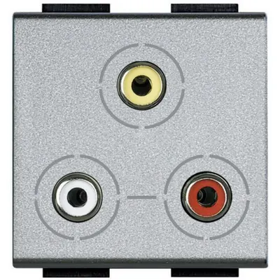 Conector 3 x RCA LiVinglight - Tehnic - 2 module