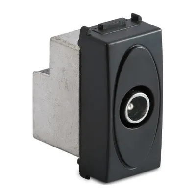 Priza TV satelit coaxiala IEC tata, trecere 14 Db, gri