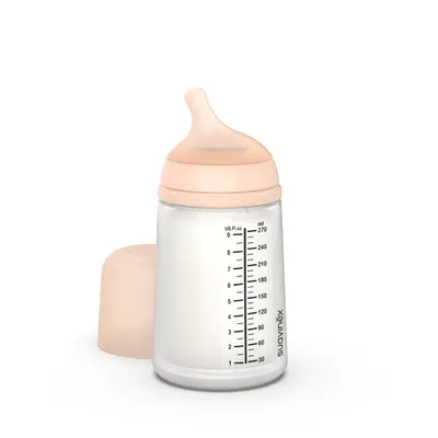 Biberon anticolici cu debit mediu Zero.Zero, 270ml, Suavinex