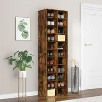 Gossi pantofar, stejar fumuriu, 54x34x183 cm, lemn prelucrat