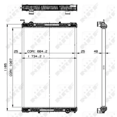 Radiator, racire motor NRF 509885