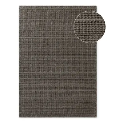 Covor gri închis/maro închis țesut manual din lână 80x150 cm Camden Parker – Ted Baker
