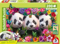 Puzzle pentru copii Schmidt din 200 piese - Trio de panda