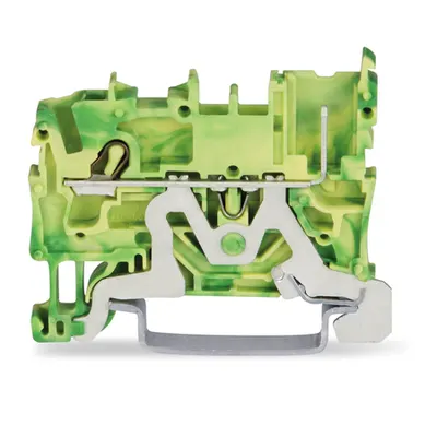 1-conductor/1-pin ground carrier terminal block; suitable for Ex nA applications; for DIN-rail 35 x 15 and 35 x 7.5; 2.5 mm²; Push-in CAGE CLAMP®; 2,50 mm²; green-yellow