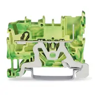 1-conductor/1-pin ground carrier terminal block; suitable for Ex nA applications; for DIN-rail 35 x 15 and 35 x 7.5; 2.5 mm²; Push-in CAGE CLAMP®; 2,50 mm²; green-yellow