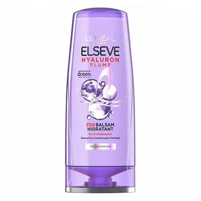 Balsam Hidratant L'Oreal Paris Elseve Hyaluron Plump pentru Par Deshidratat, 200 ml