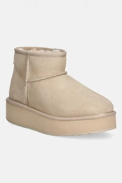 Emu Australia cizme de zăpadă din piele întoarsă Stinger Micro Flatform 2.0