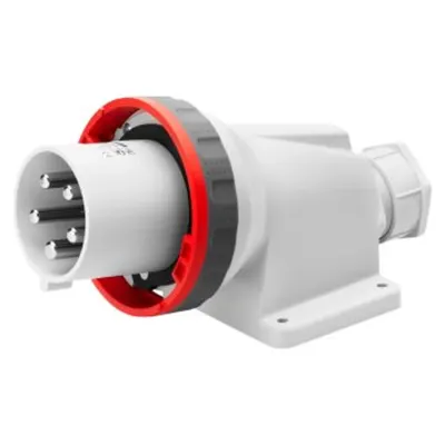 Stecher fisa industriala fixa 90° - IP67 - 3P+E 63A 380-415V 50/60HZ - RED - 6H - MANTLE TERMINAL