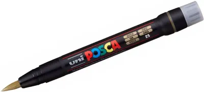 Marker permanent cu pensula Uni Posca - PCF-350, verde