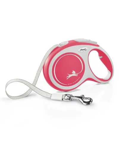 FLEXI New Comfort lesa automata cu banda pentru caini, rosu, marimea L, 8 m