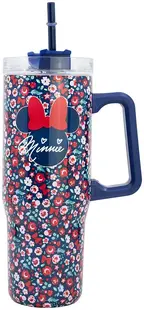 Cană termos cu un pai Stor Minnie Mouse - Gardening, 940 ml