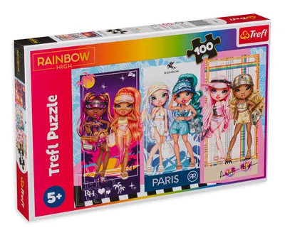 Puzzle Trefl din 100 de piese - Păpușile Rainbow
