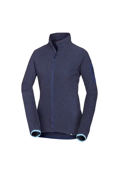 Women's warm fleece sweatshirt CEVEDALE - Blue nights
