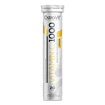 Vitamina C cu aroma de Lamaie 1000mg, 20 tablete efervescente, OstroVit