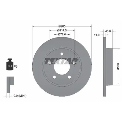 Disc frana TEXTAR 92130500