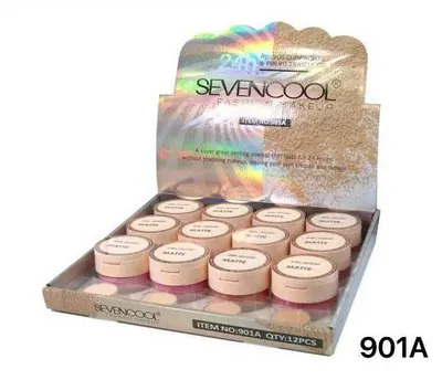 Pudră Engros de Față Compactă Matifiantă SEVENCOOL Matte Setting Powder 24H, 901A
