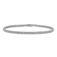Bratara tennis din aur alb cu diamante de 3.047ct