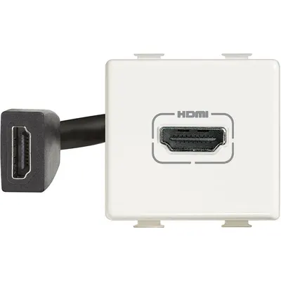 Priza Hdmi preconectata 2 module Bticino Matix AM4284, alb