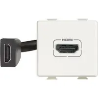 Priza Hdmi preconectata 2 module Bticino Matix AM4284, alb