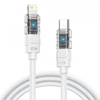 Cablu Date si Incarcare USB-C - Lightning Lito LD05, 27W, 1m, Alb