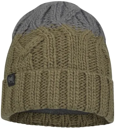 Căciulă pentru copii BUFF - Knitted & fleece hat, verde